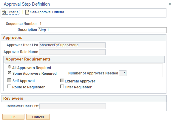 Defining step details for workflow