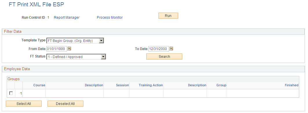 FT Print XML File ESP page