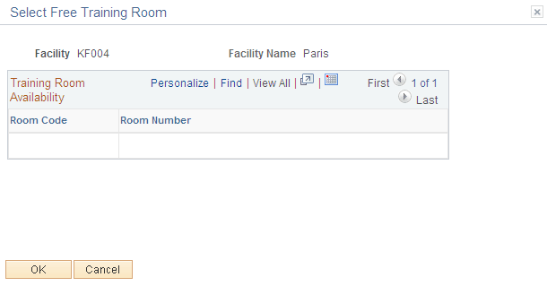 Select Free Training Room page
