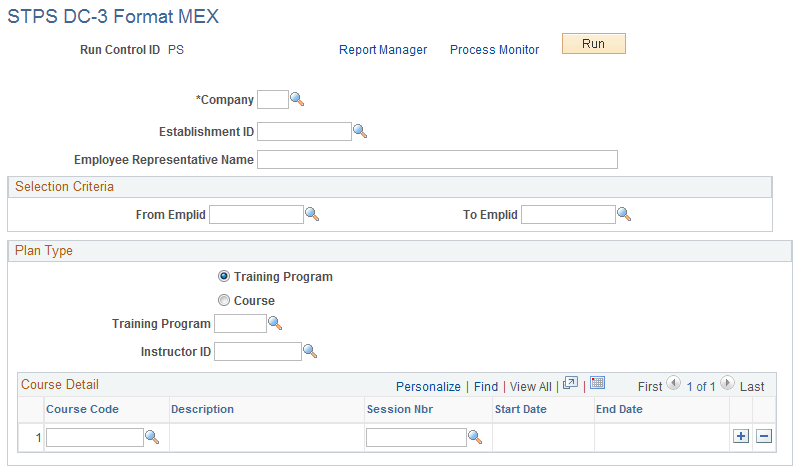 STPS DC-3 Format MEX page