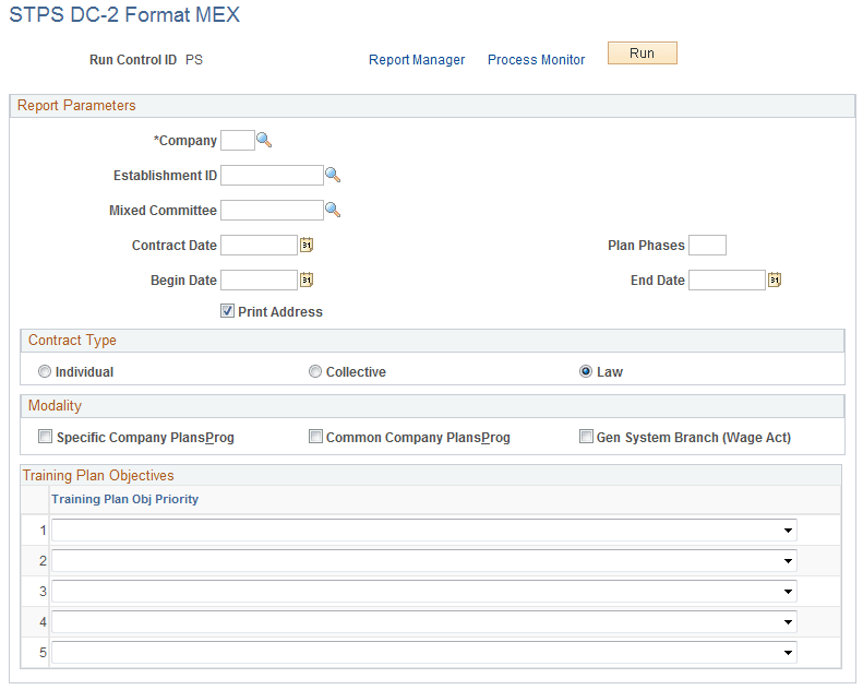 STPS DC-2 Format MEX page