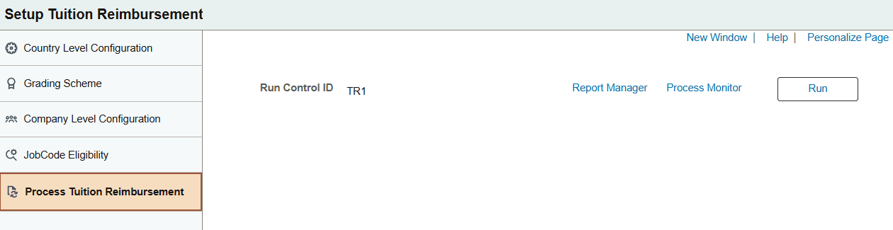 Process Tuition Reimbursement page