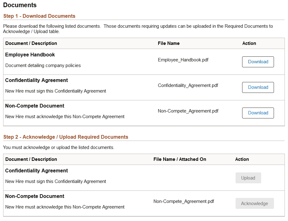 (Tablet) Documents page