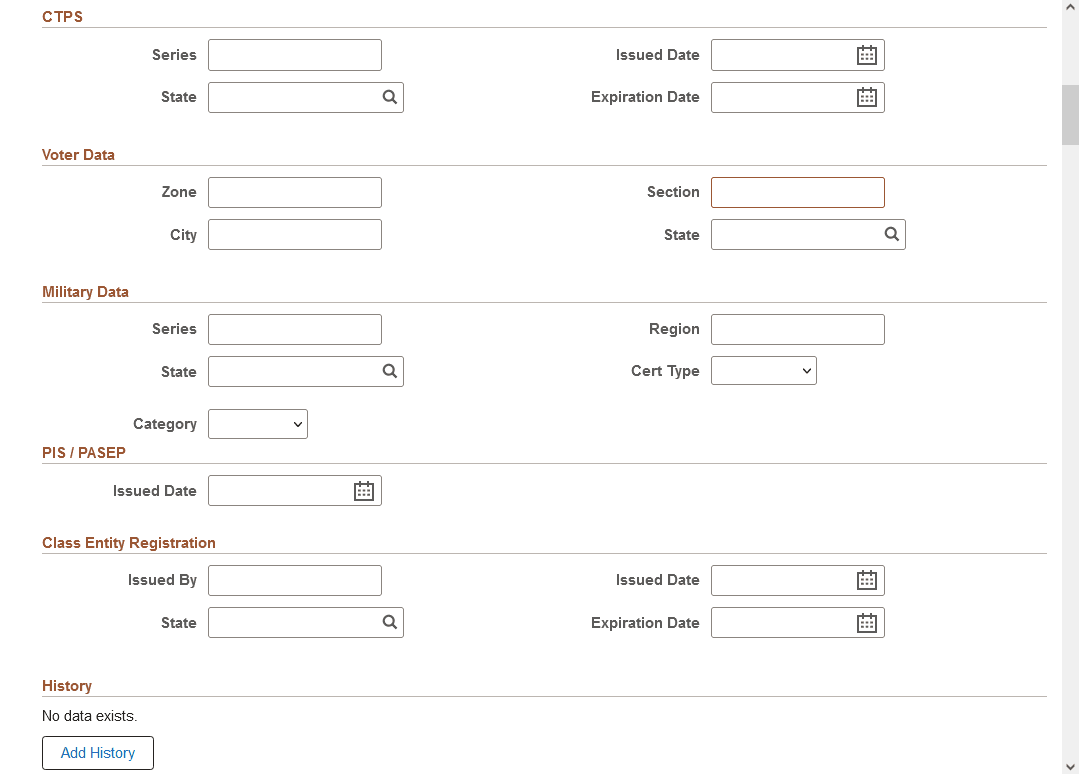 Person Data page - Regional section (2 of 12)