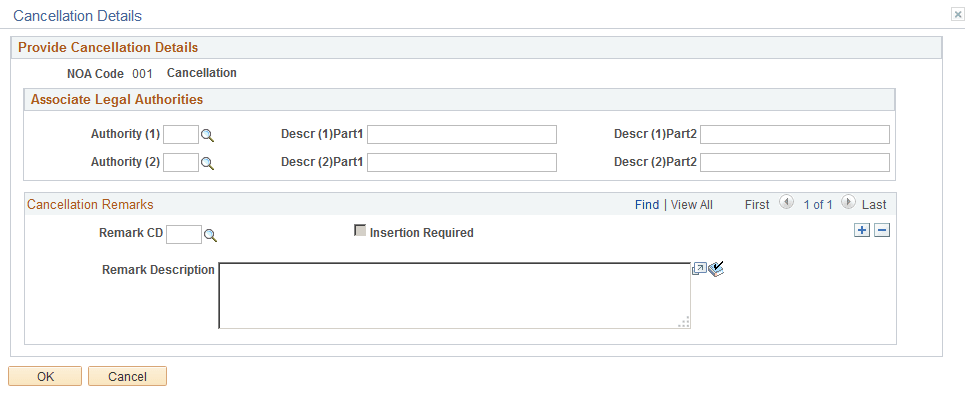 Cancellation Details page
