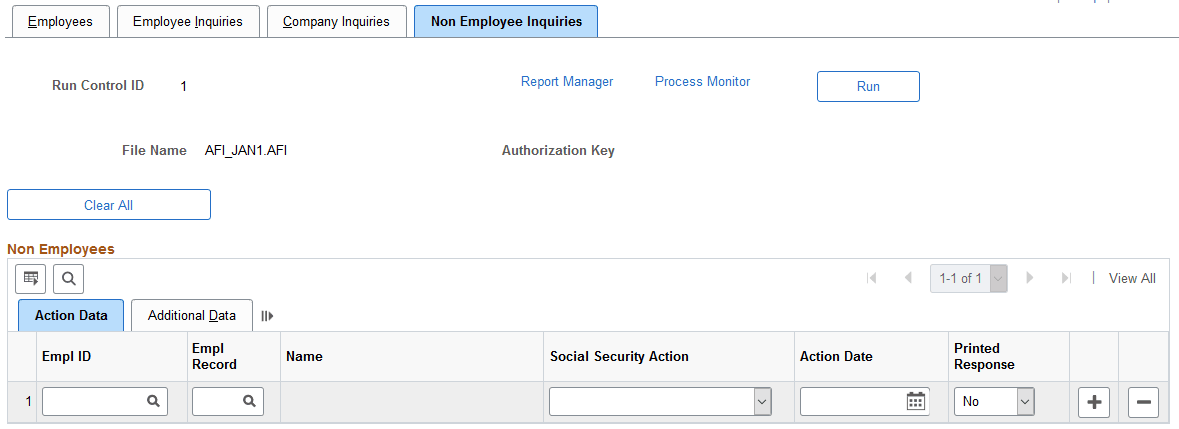 Create AFI File ESP - Non Employee Inquiries page