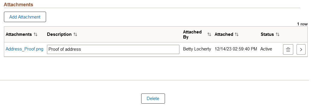 Address page - Attachment from administrator