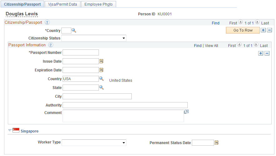 Citizenship/Passport page