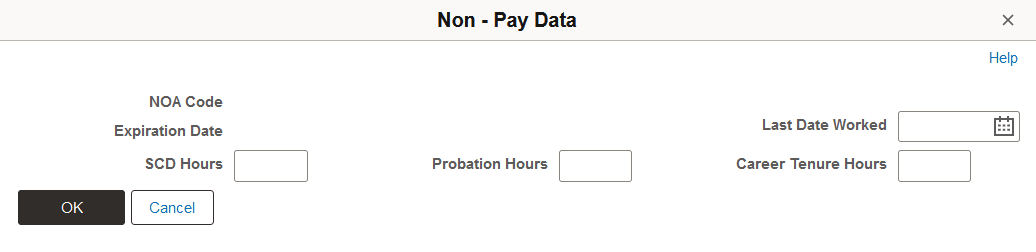 Non - Pay Data page