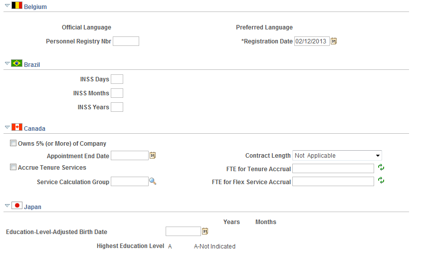Employment Information page (2 of 4)