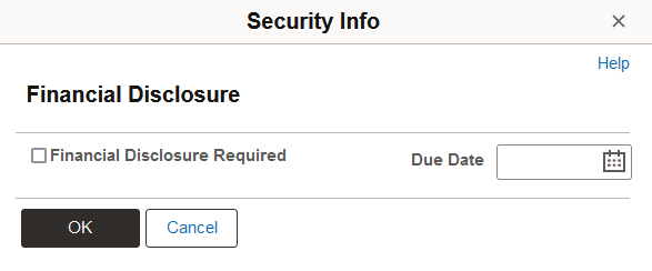 Financial Disclosure page