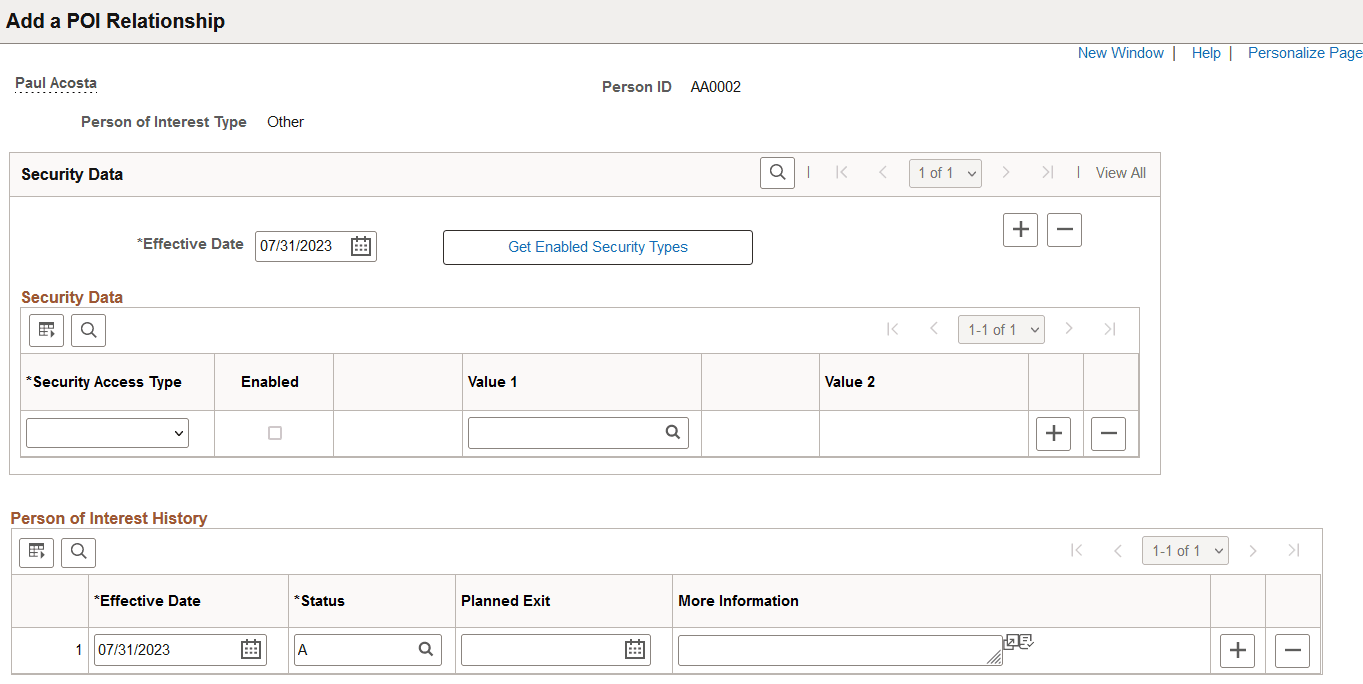 Add a POI Relationship page