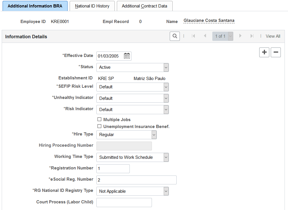 Additional Information BRA page (1 of 2)