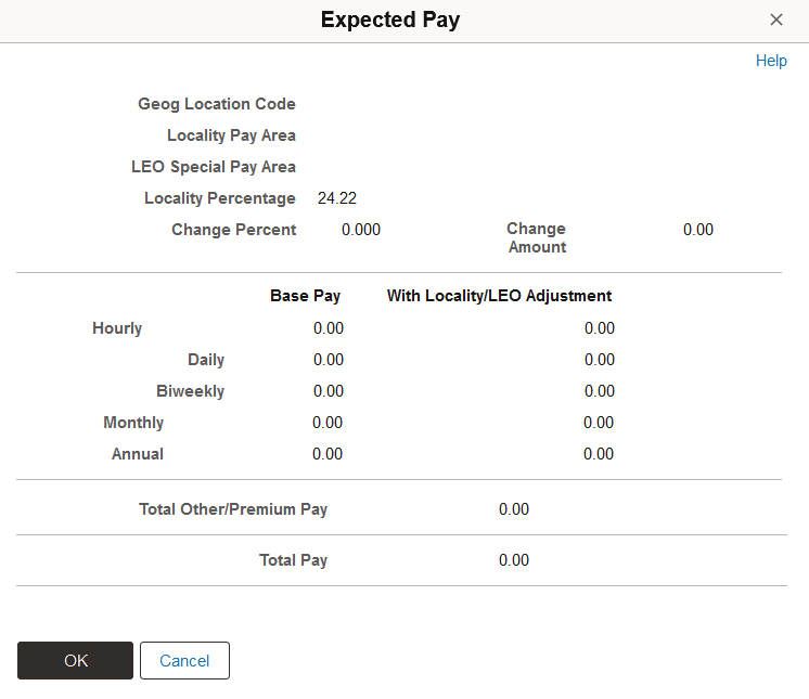 Expected Pay page