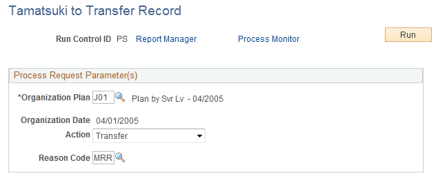 Tamatsuki to Transfer Record page
