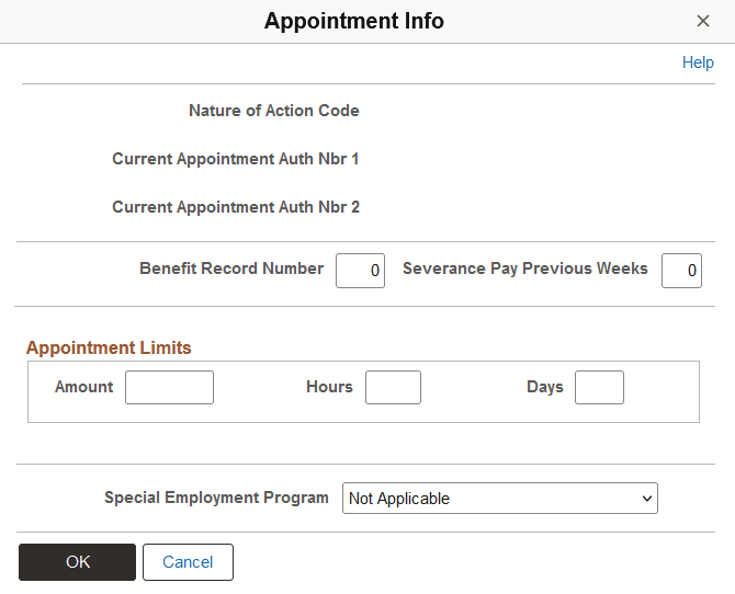 Appointment Info page