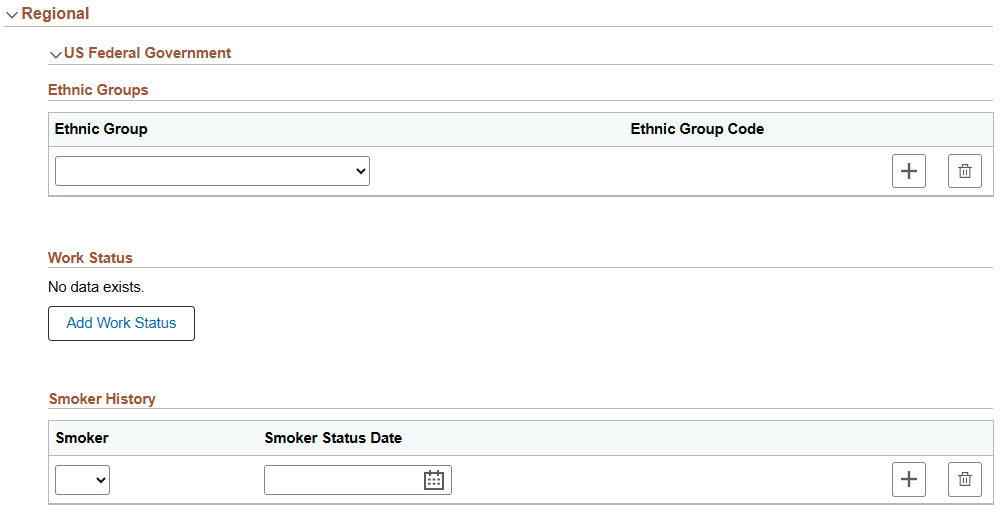 (USF) US Federal Government section of Person Data page - Regional section