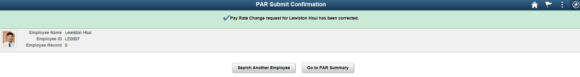 Correction Submit_Confirmation Page