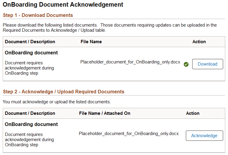 (Tablet) OnBoarding Document Acknowledgement page