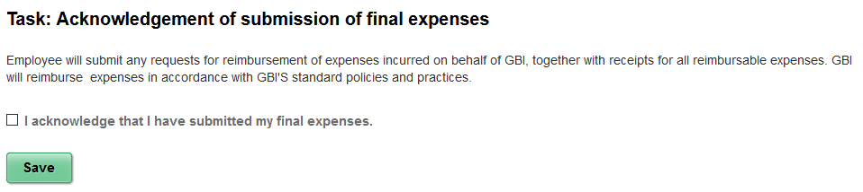 Acknowledgement of submission of final expenses page (Involuntary step)