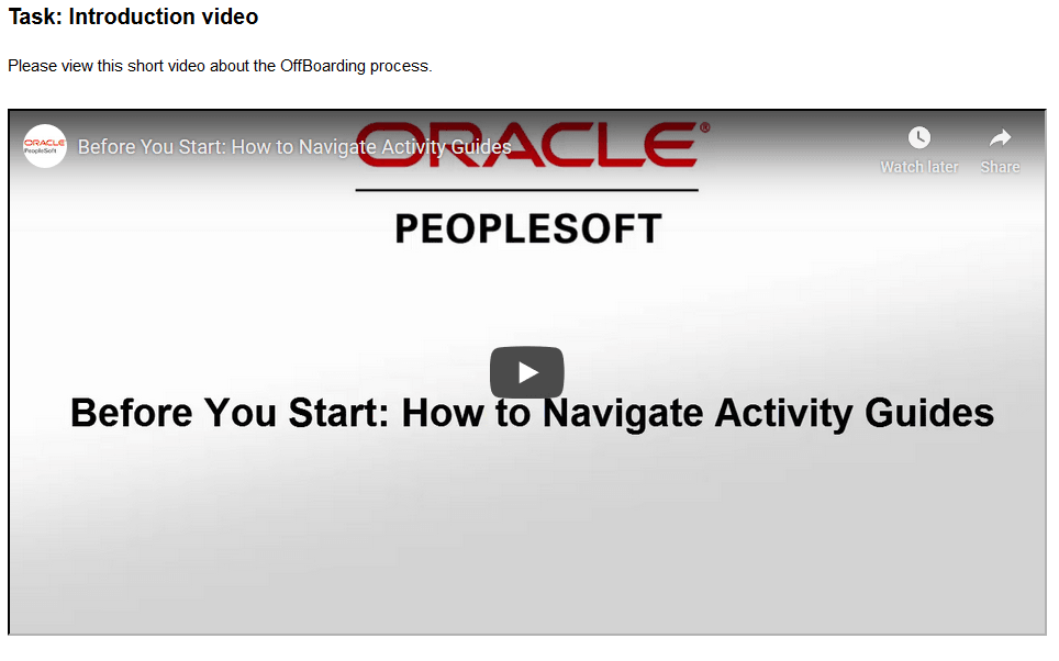 Introduction video page (Voluntary step)
