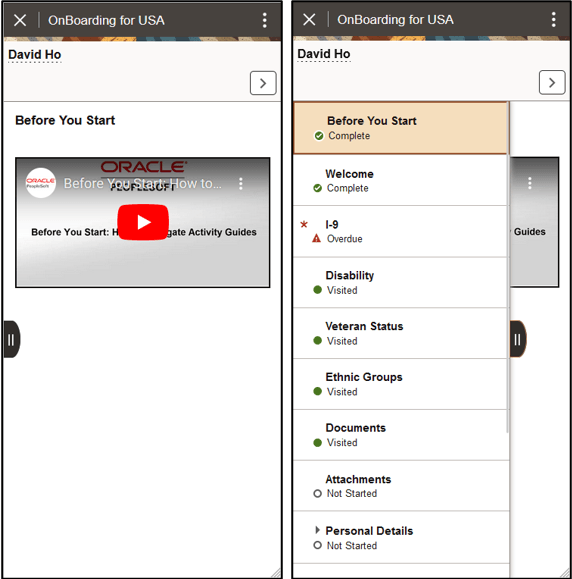 (Smartphone) Page Layout for OnBoarding Activity Guides