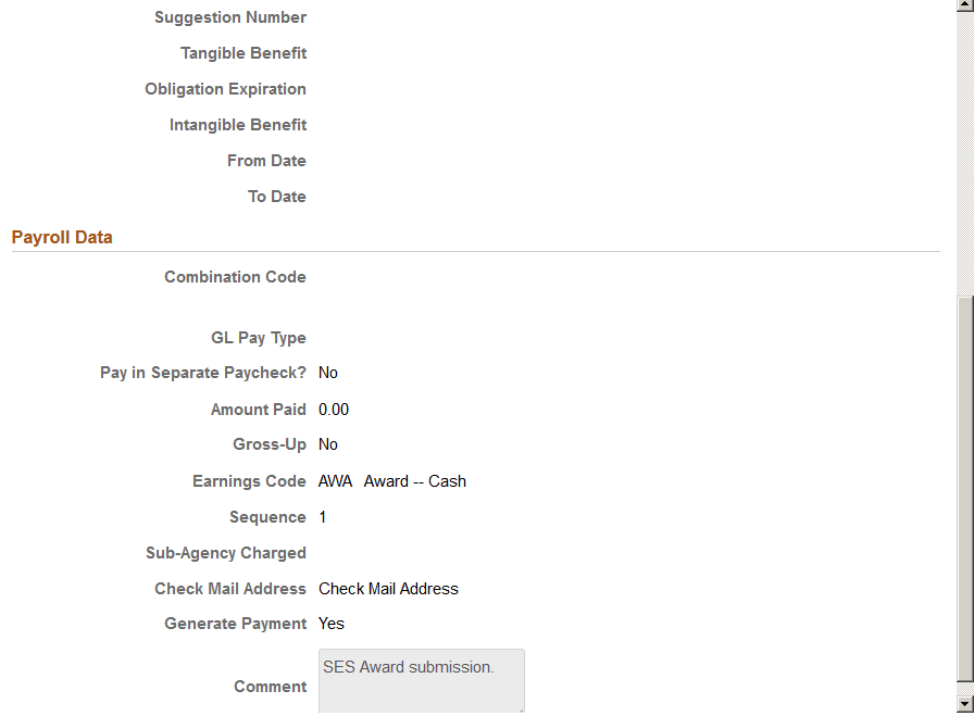 Award Data Page (2 of 2)
