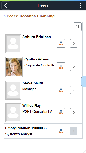 (Smartphone) Peers page