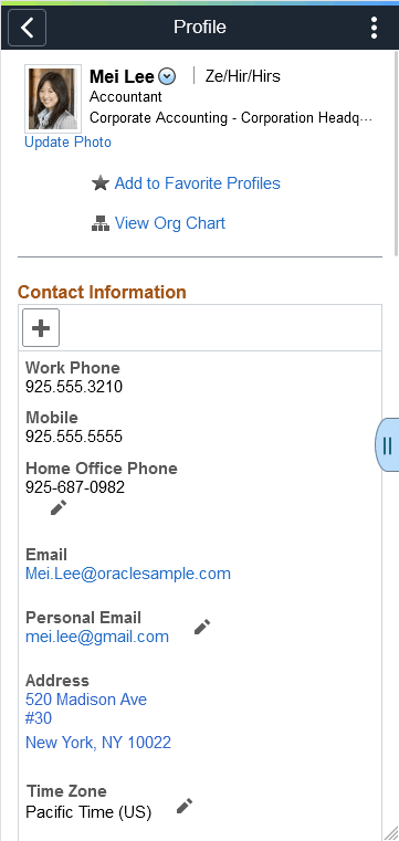 (Smartphone) Profile page (1 of 4)