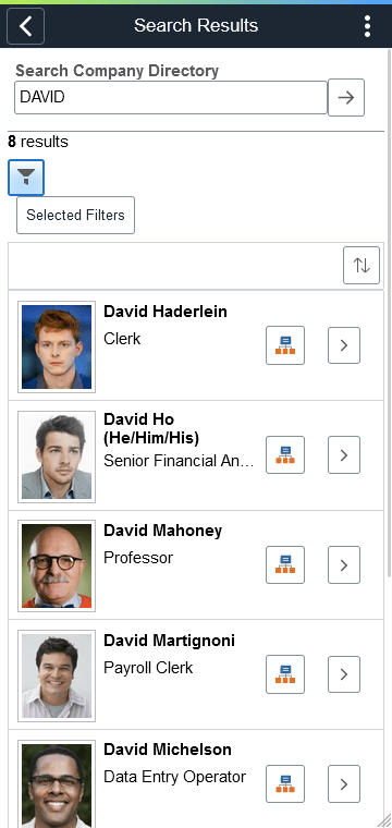 (Smartphone) Company Directory - Search Results page
