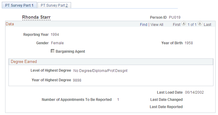 PT Survey Part 1 page