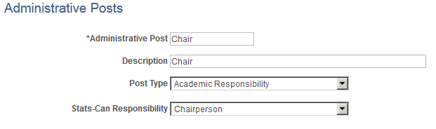 Faculty Events - Administrative Posts page