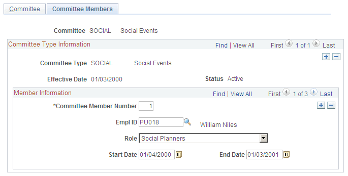 Committee Members page