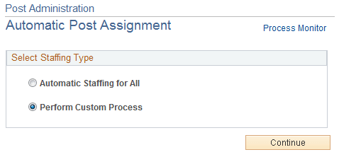 Post Administration - Automated Post Assignment page