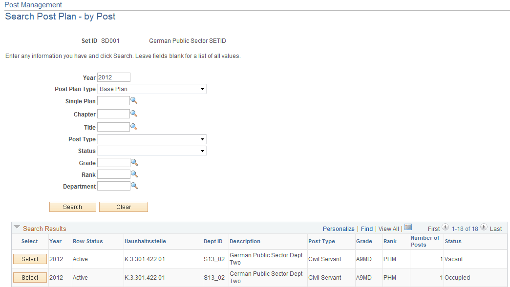 Post Management - Search Post Plan - by Post page