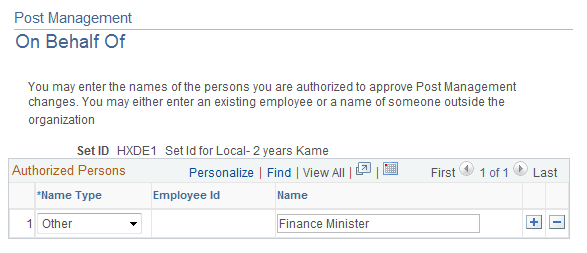 Post Management - On Behalf Of page