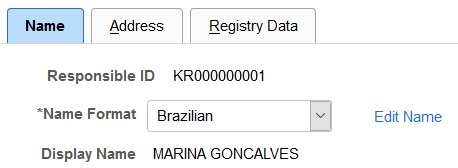 Environmental Responsible BRA - Name page