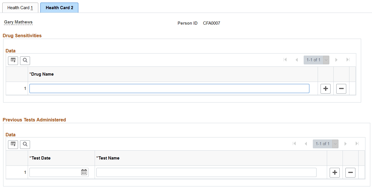 Health Card 2 page (1 of 3)
