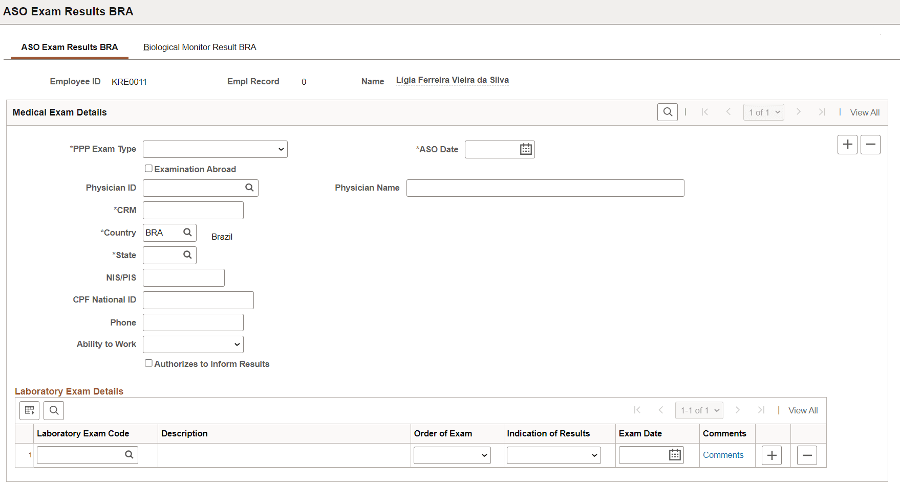 ASO Exam Results BRA page