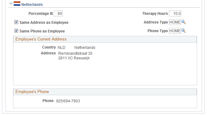 Create/Update Absence - Comments page (2 of 2)