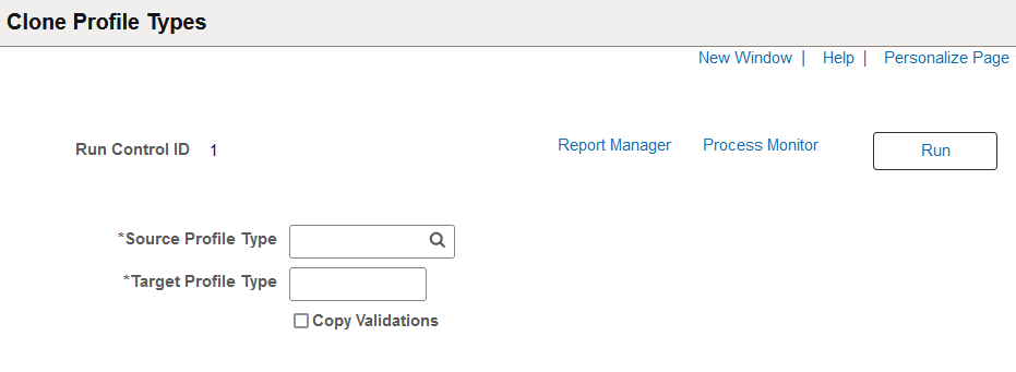 Clone Profile Types page