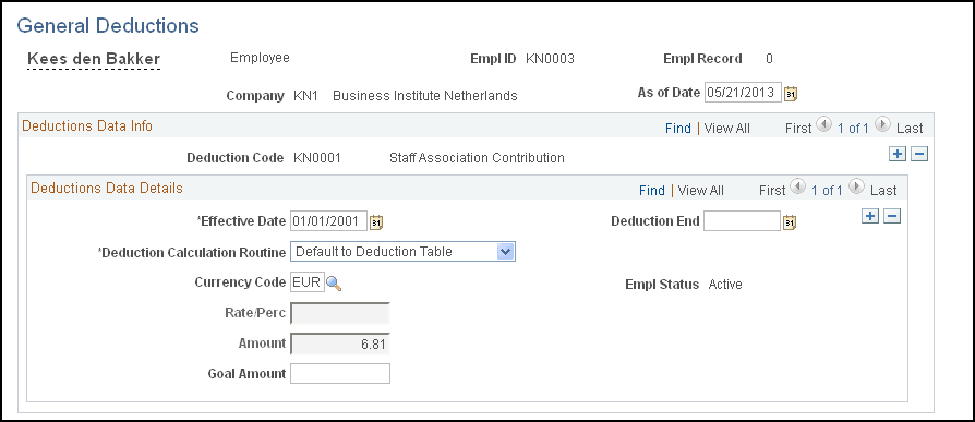 General Deduction page