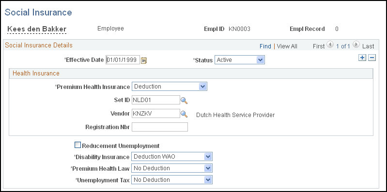 Social Insurance page