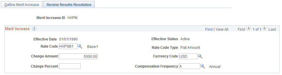 Review Results Resolution page
