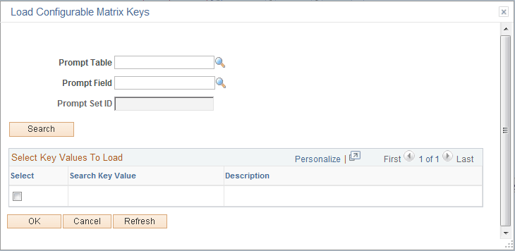 Load Configurable Matrix Keys page