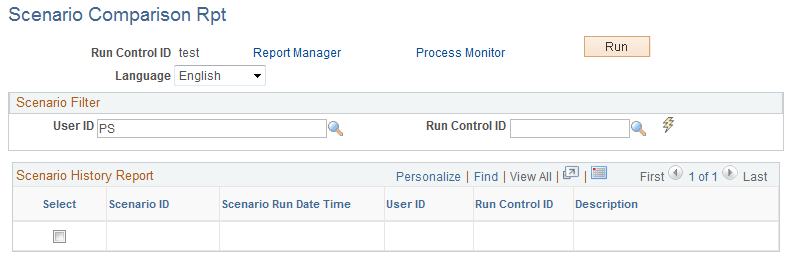 Scenario Comparison Rpt page
