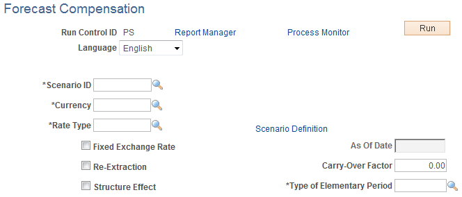 Forecast Compensation page