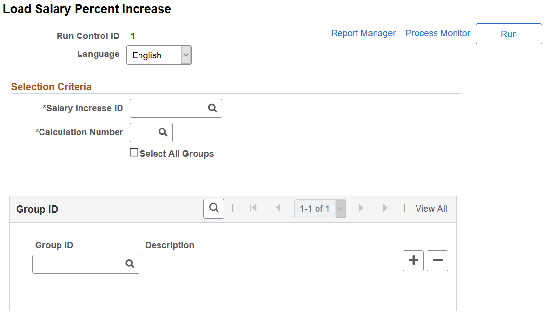 Load Salary Percent Increase page