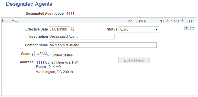 Designated Agents page