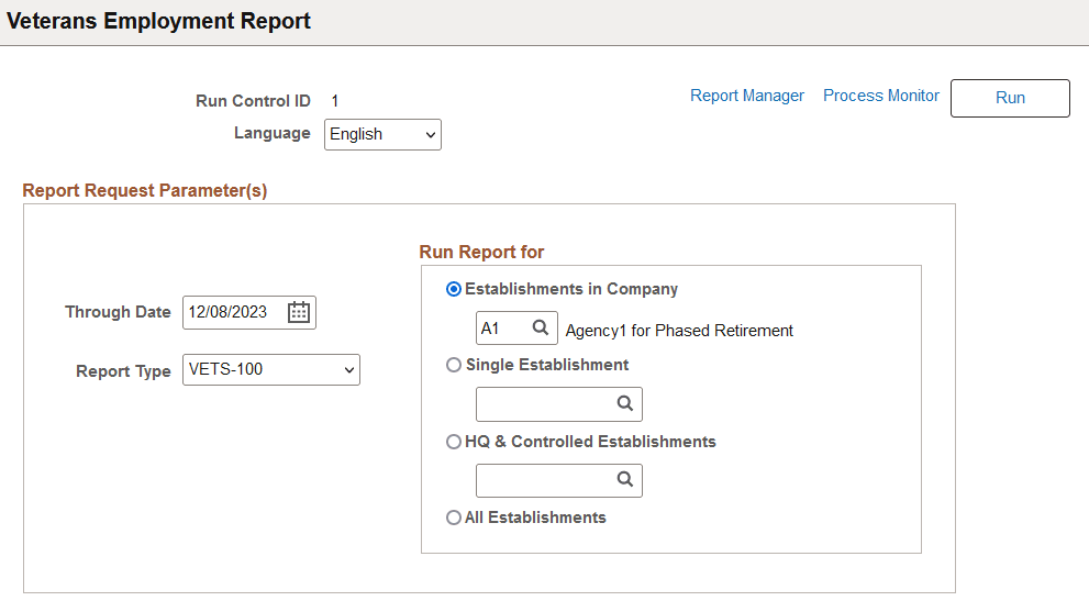 Veterans Employment Report page